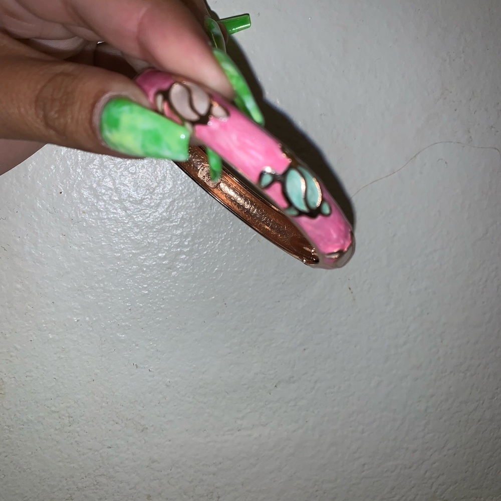 Pink turtle bracelet